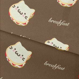 Cat Shaped Toast Waterproof Oxford