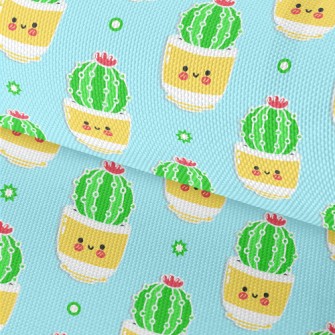Cute Smiling Cactus Waterproof Oxford