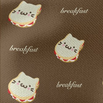 Cat Shaped Toast Waterproof Canvas