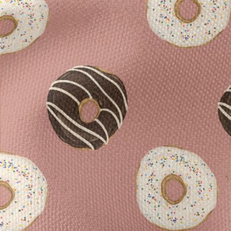 Hand Drawn Chocolate Donut Waterproof Canvas