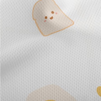 Smiley Toast With Poached Eggs Athletic Mesh Flat Back