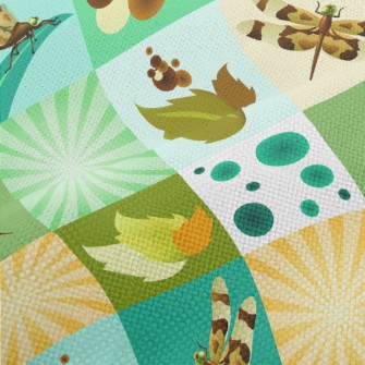 Dragonfly And Plants Performance Linen