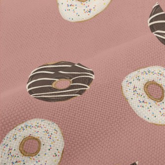 Hand Drawn Chocolate Donut Performance Linen