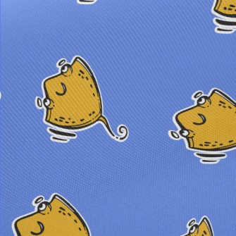 Hand Drawn Happy Stingray Twill