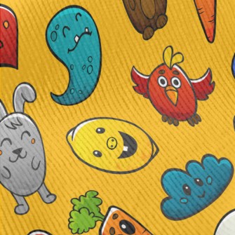 Cartoon Monster Doodle Standard Corduroy