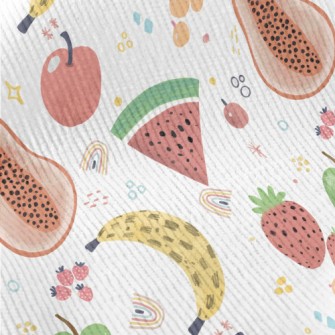 Watercolor Hand Drawn Fruits Standard Corduroy