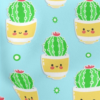 Cute Smiling Cactus Stretch Ponte