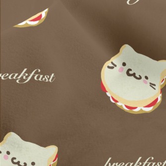 Cat Shaped Toast Micro Fleece