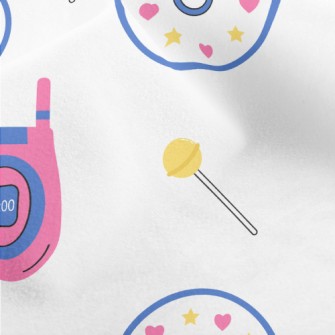 Y2K Cell Phones And CDs Micro Fleece