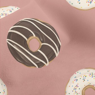 Hand Drawn Chocolate Donut Micro Fleece