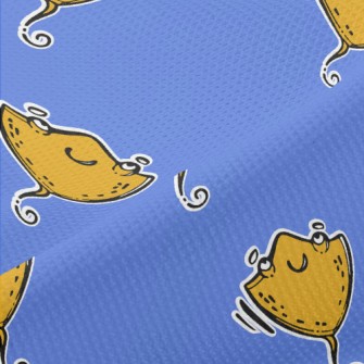 Hand Drawn Happy Stingray Piqué