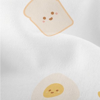 Smiley Toast With Poached Eggs Lightweight Performance Linen
