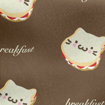 Cat Shaped Toast Jersey Backed Fleece