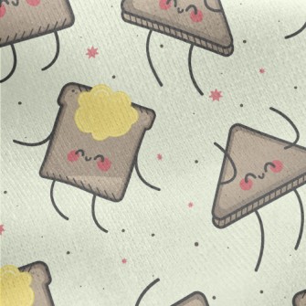 Happy Toast Jersey Backed Fleece