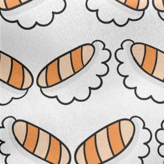 Japanese Shrimp Sushi Jersey Backed Fleece