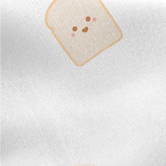 Smiley Toast With Poached Eggs Jersey Backed Fleece