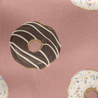Hand Drawn Chocolate Donut Jersey Backed Fleece