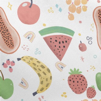 Watercolor Hand Drawn Fruits Pongee