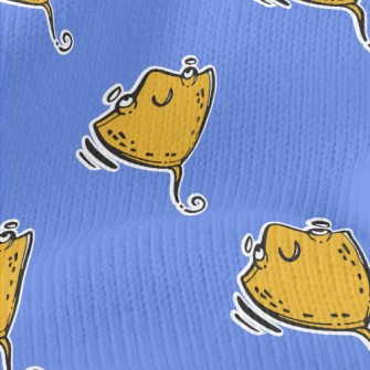 Hand Drawn Happy Stingray Stretch Jersey
