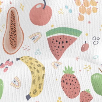 Watercolor Hand Drawn Fruits Stretch Jersey