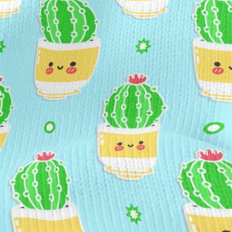 Cute Smiling Cactus Stretch Jersey