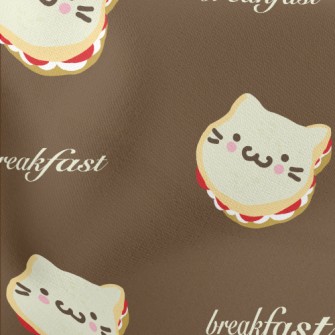 Cat Shaped Toast Lightweight Cotton Poplin