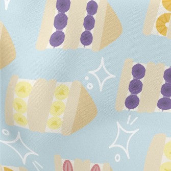 Cartoon Fruit Sandwich Lightweight Cotton Poplin