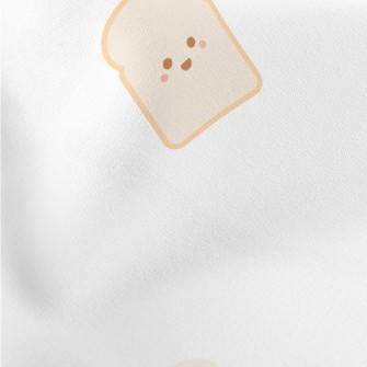 Smiley Toast With Poached Eggs Lightweight Cotton Poplin