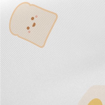 Smiley Toast With Poached Eggs Midweight Cotton Poplin