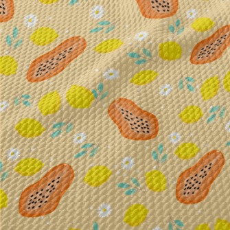 Papaya And Lime Birdseye Piqué