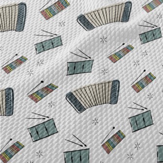 Colorful Hand Drawn Musical In Birdseye Piqué