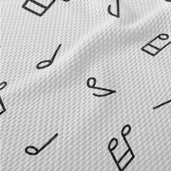 Simple Musical Note Pattern Birdseye Piqué