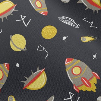 Rockets And UFOs Chiffon