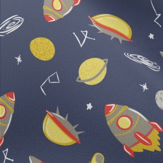 Cartoon Space Travel Chiffon