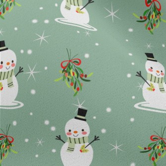 Merry Christmas Snowman Chiffon