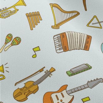 Cartoon Musical Instruments An Chiffon