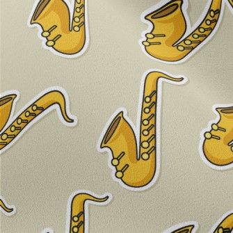 Cartoon Saxophone Chiffon