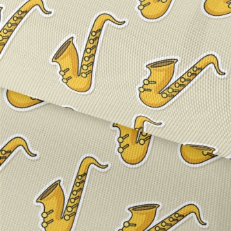 Cartoon Saxophone Waterproof Oxford