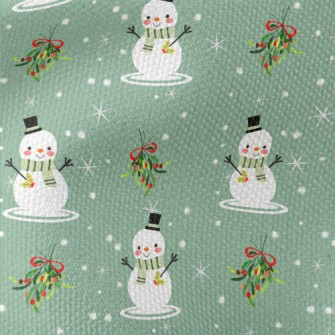 Merry Christmas Snowman Waterproof Canvas