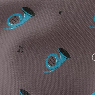 Blue French Horn Waterproof Canvas