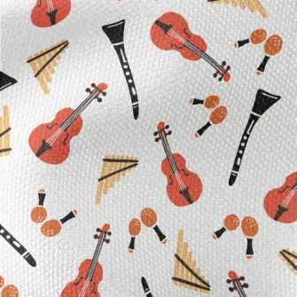 Hand Drawn Western Musical Ins Waterproof Canvas