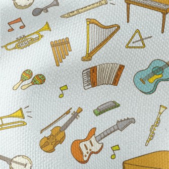 Cartoon Musical Instruments An Waterproof Canvas