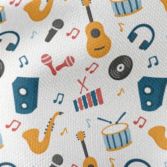 Colorful Musical Instruments A Waterproof Canvas