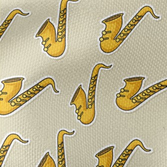 Cartoon Saxophone Waterproof Canvas