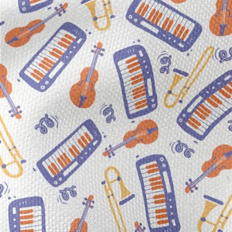 Hand Drawn Musical Instrument  Waterproof Canvas