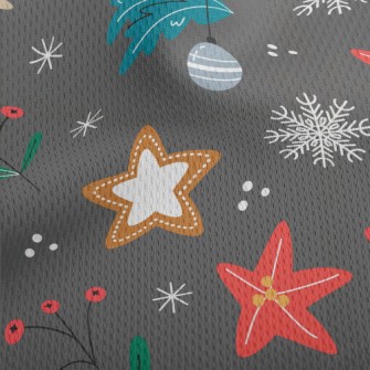 Christmas Celebration Elements Athletic Mesh Flat Back