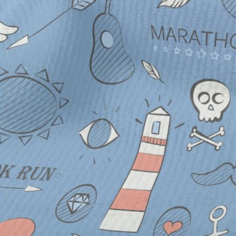 Trendy Hand Drawn Pattern Terry