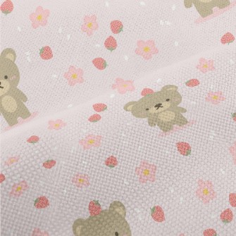 Blushing Bear And Strawberry Performance Linen