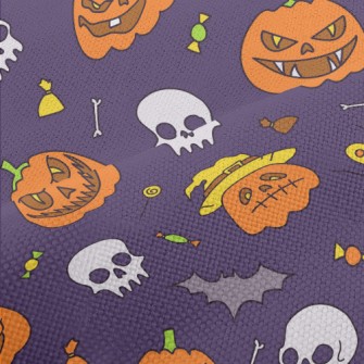 Hand Drawn Pumpkin Lantern Doo Performance Linen