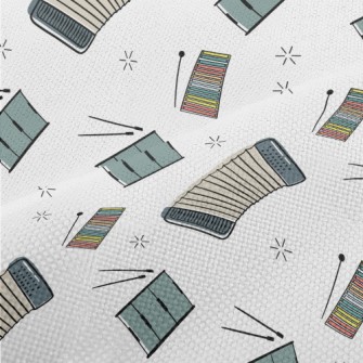Colorful Hand Drawn Musical In Performance Linen